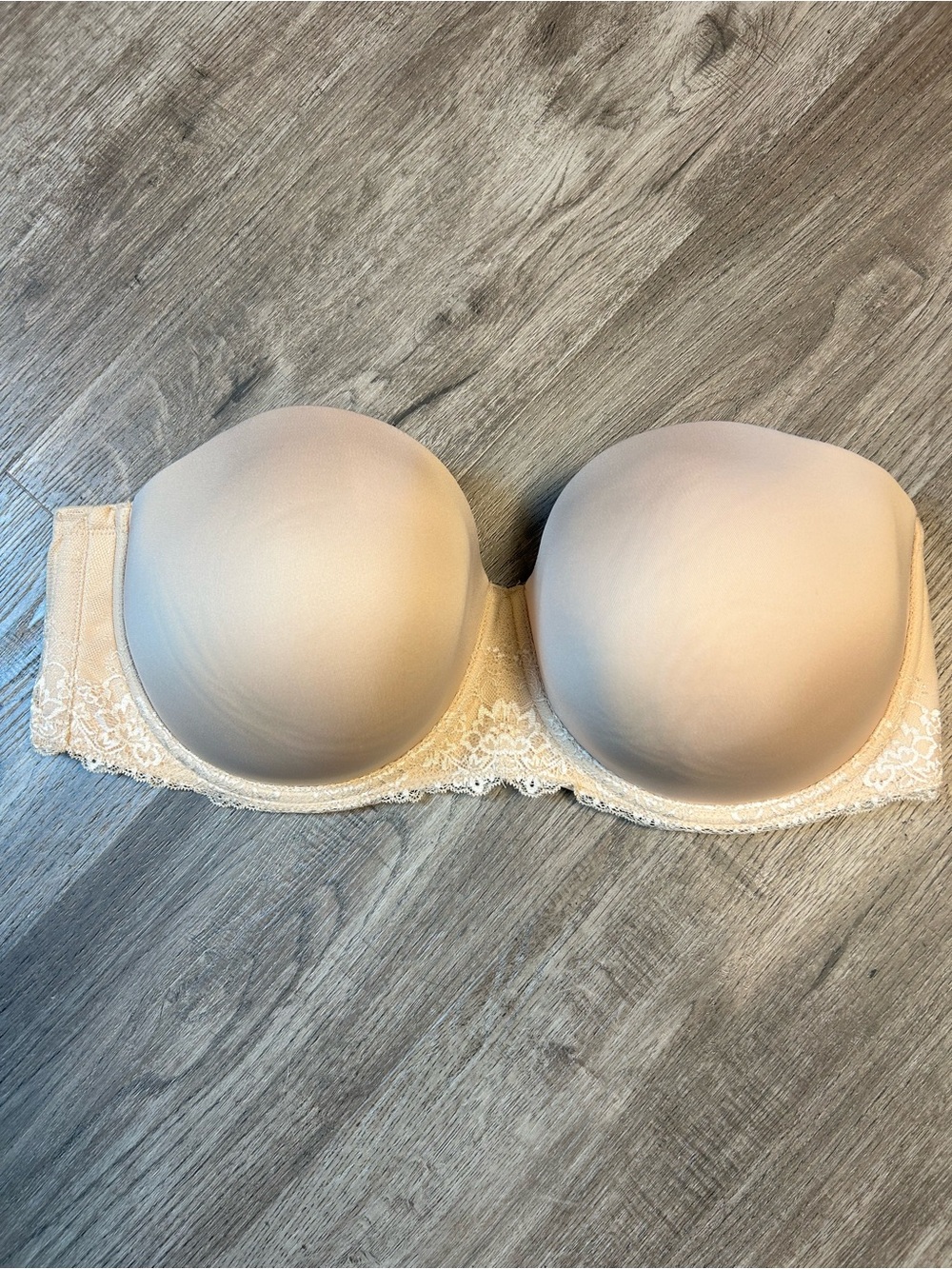 Torrid Nude Strapless Lace-Band Bra